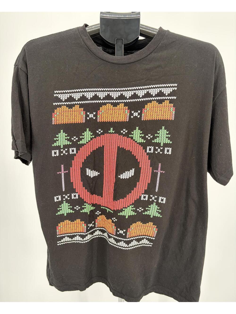 Lost Gods Deadpool Graphic T-Shirt Black Holiday Style